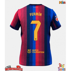 Barcelona Fermin Lopez #7 Replica Home Stadium Shirt 2026-27 Short Sleeve